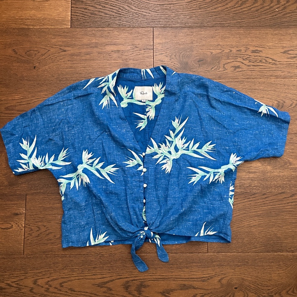 Rails Birds of Paradise Linen Shirt